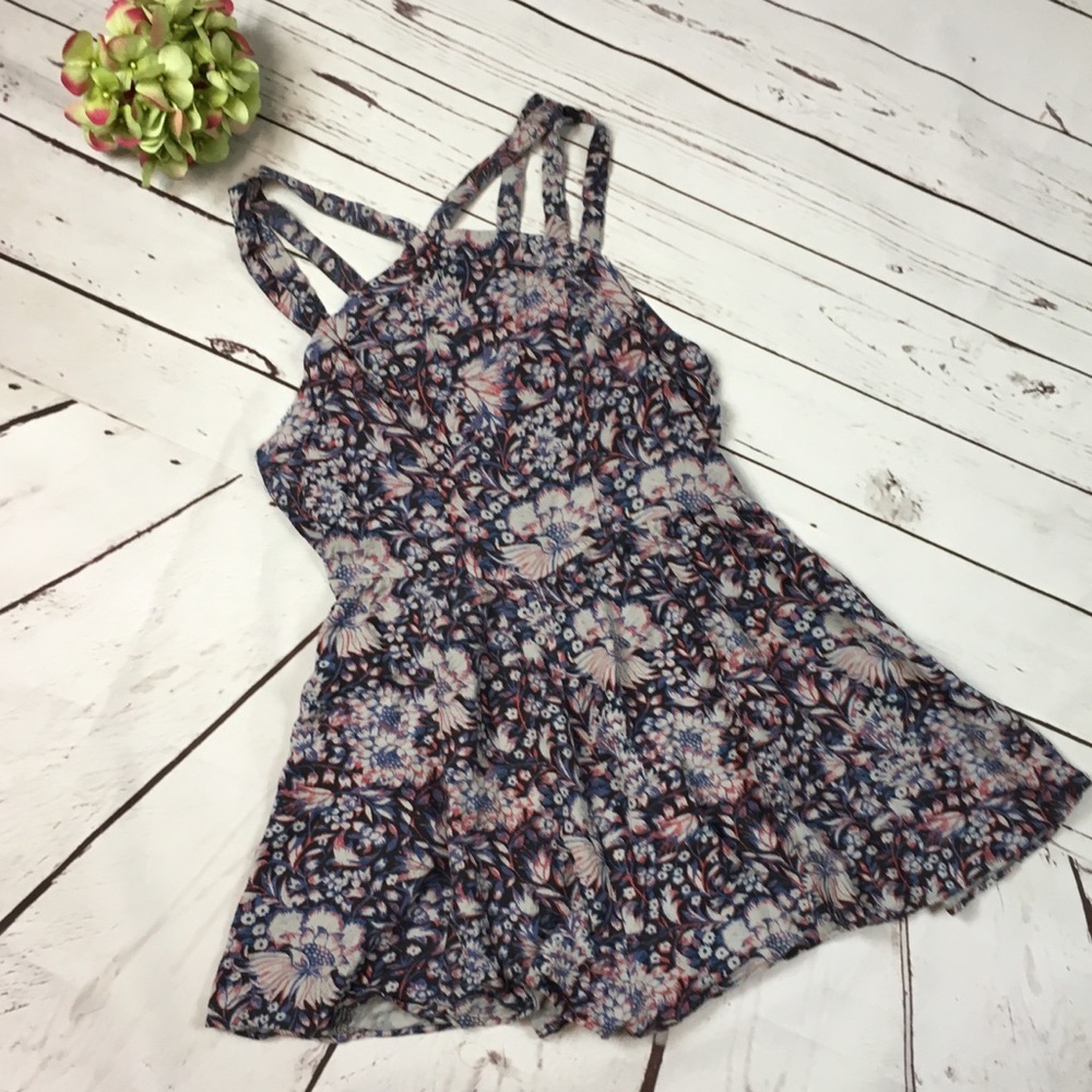 Ecote Floral Cross Strap Romper